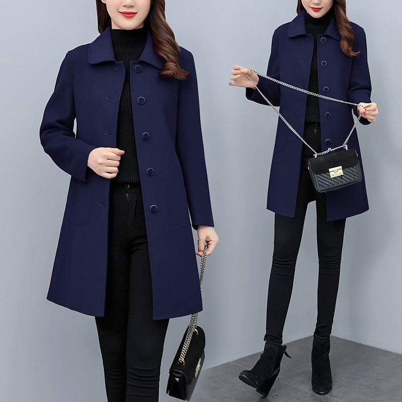 Women's Autumn And Winter Woolen Coat
