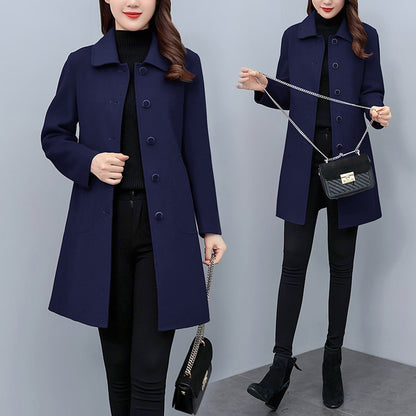 Women's Autumn And Winter Woolen Coat
