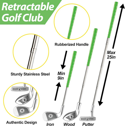 Kids' Retractable Golf Toy Set