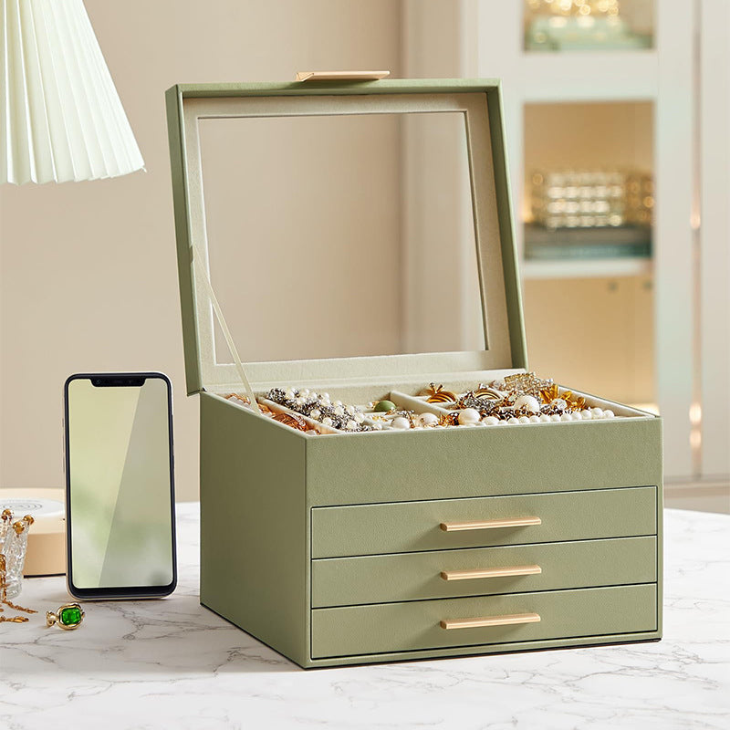4-Layer Transparent Jewelry Box for Bracelets and Rings