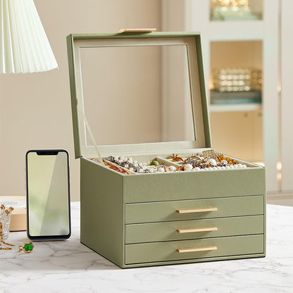 4-Layer Transparent Jewelry Box for Bracelets and Rings
