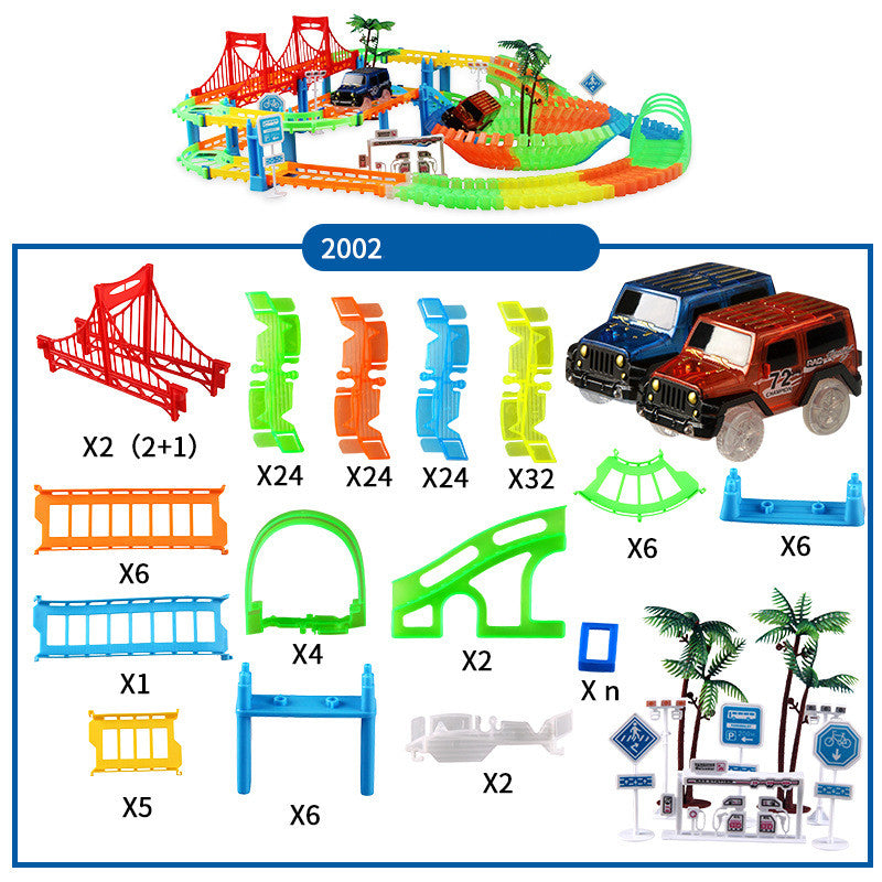 Electric Light 2-in-1 Track Car Set for Kids