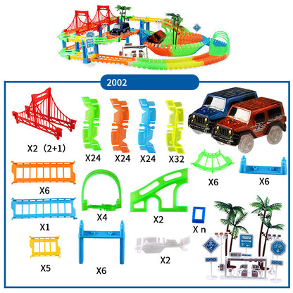 Electric Light 2-in-1 Track Car Set for Kids