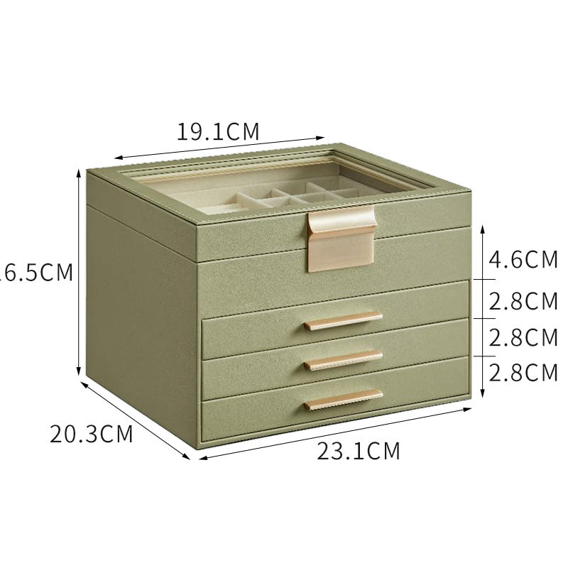 4-Layer Transparent Jewelry Box for Bracelets and Rings