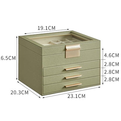4-Layer Transparent Jewelry Box for Bracelets and Rings
