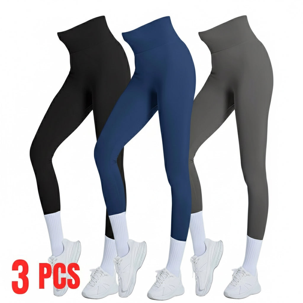 3 PACK Women's High Waisted Seamless Leggings