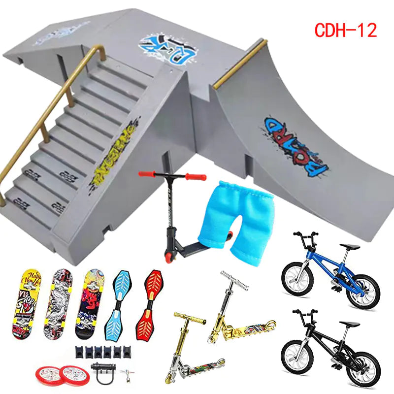Mini Skatepark Ramp Kit for Fingerboards