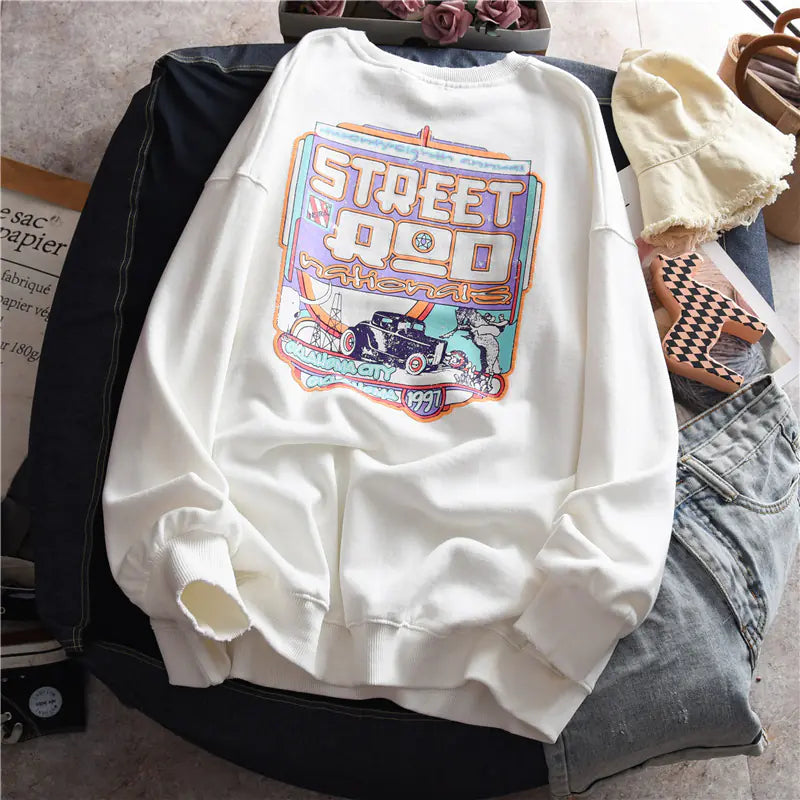 Chic Velvet Round Neck Women's Sweater