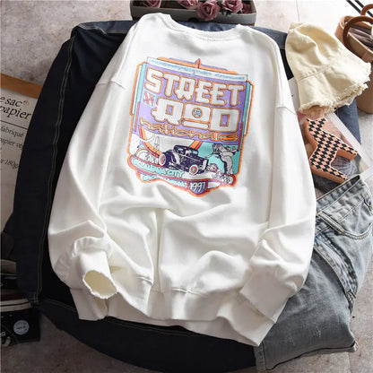 Chic Velvet Round Neck Women's Sweater