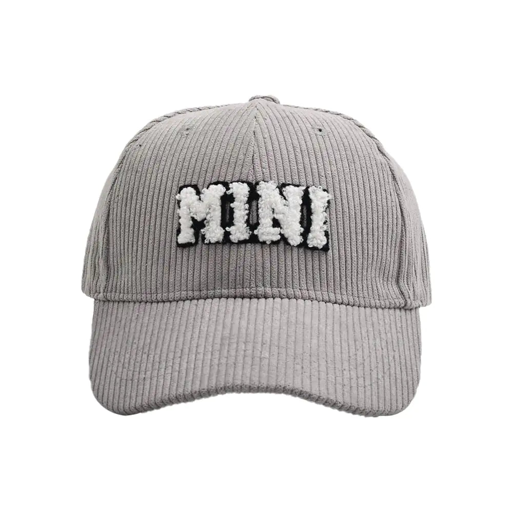 Embroidered Corduroy Baseball Cap for Parents and Kids
