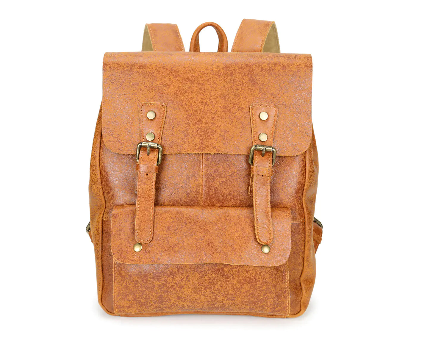 Genuine Leather College Style Backpack
