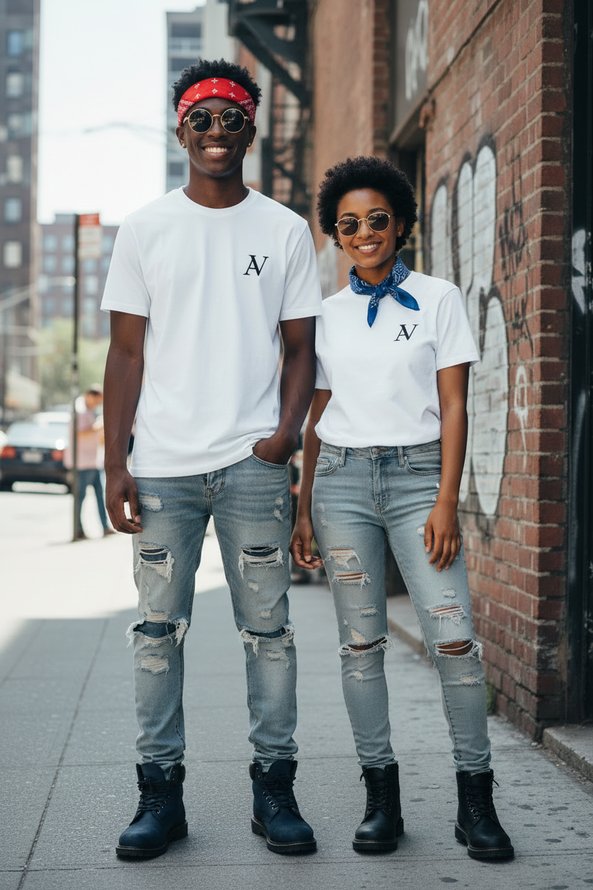 Unisex Round Neck Summer Loose T-shirt