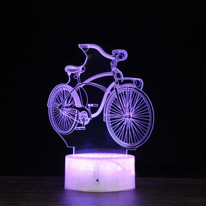 Creative RGB Remote Control 3D Bicycle LED Lamp