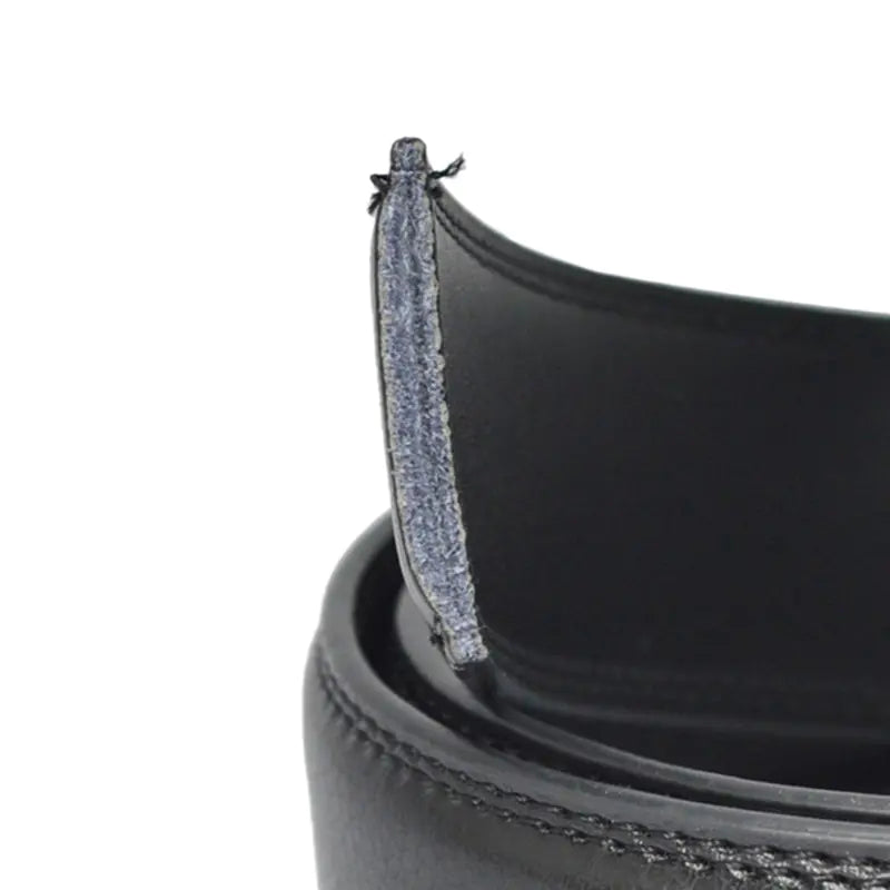 Sleek Men's Leather Belt with Card Holder