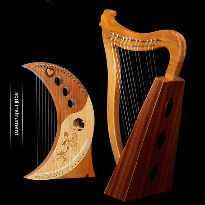 19-string 16-tone HARP (7-tone 10-string Lyre Piano)