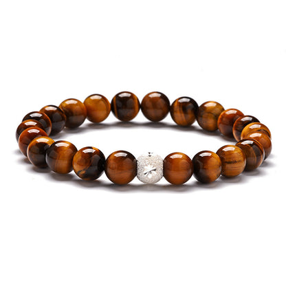 Natural Tiger Eye Bracelet with S925 Silver Jewelry