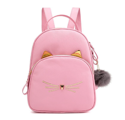 Cat Leather Backpack