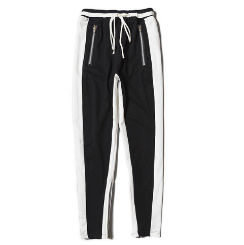 Trendy Scottish Plaid Zipper Cuff Casual Pants