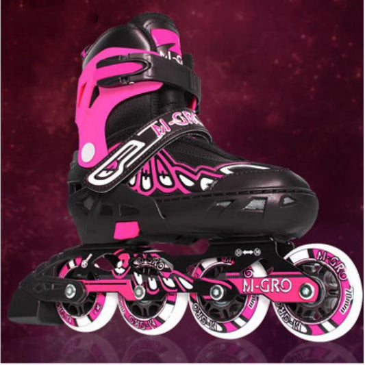 Children's Beginners Adjustable Flash Roller Skates