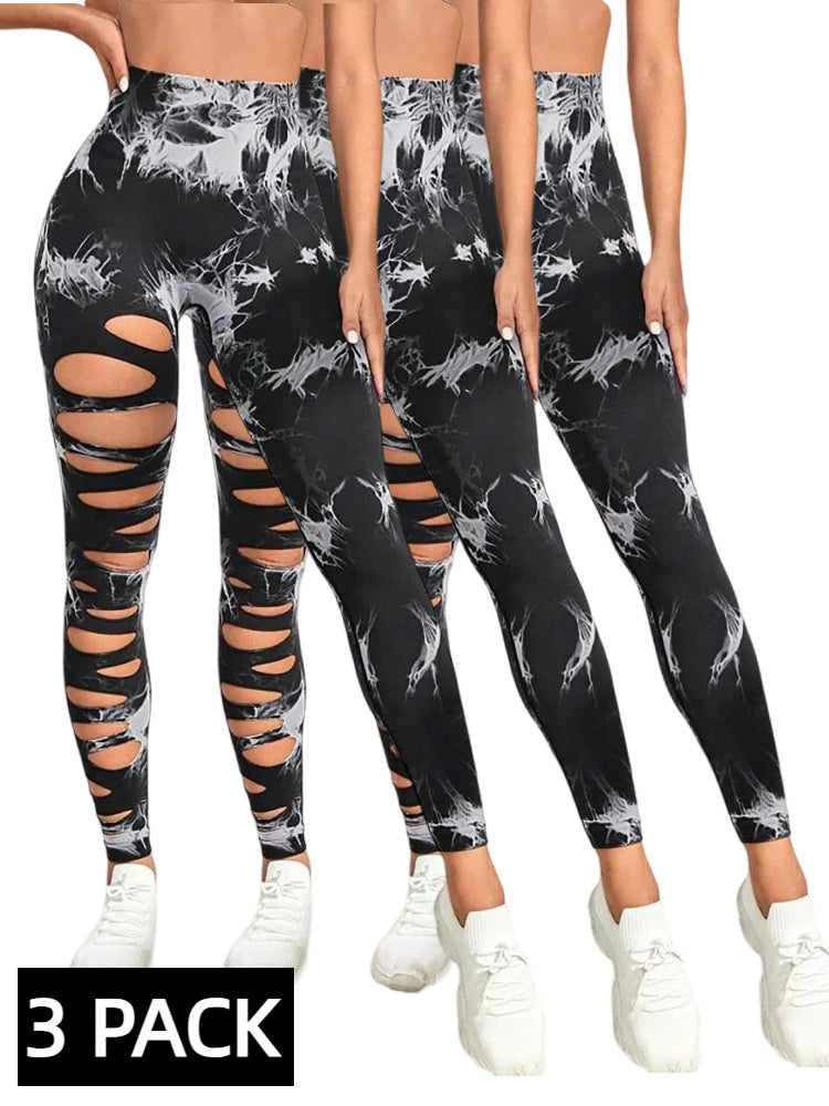 3 PACK Yoga Tie Dye Leggings
