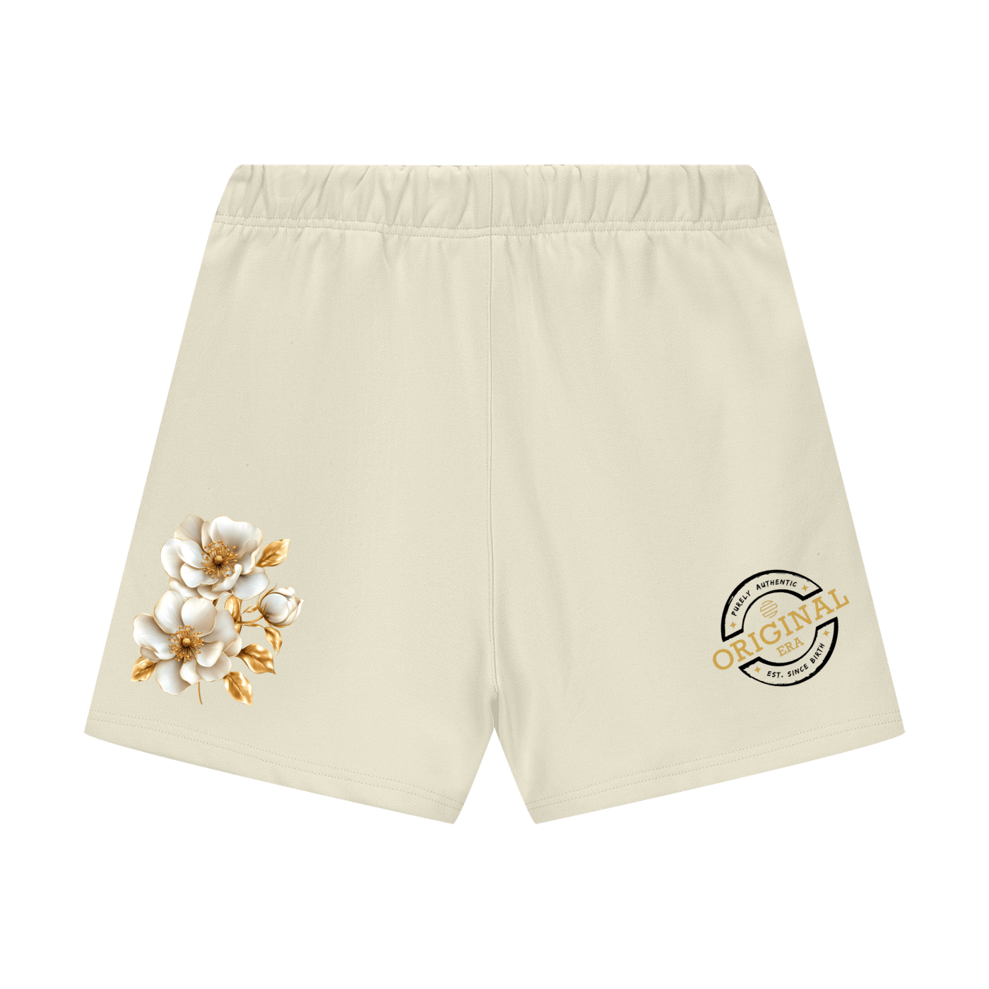 Unisex Floral Heavyweight Fleece Loose Fit Shorts