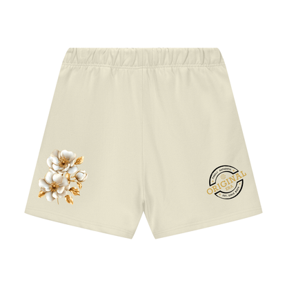 Unisex Floral Heavyweight Fleece Loose Fit Shorts