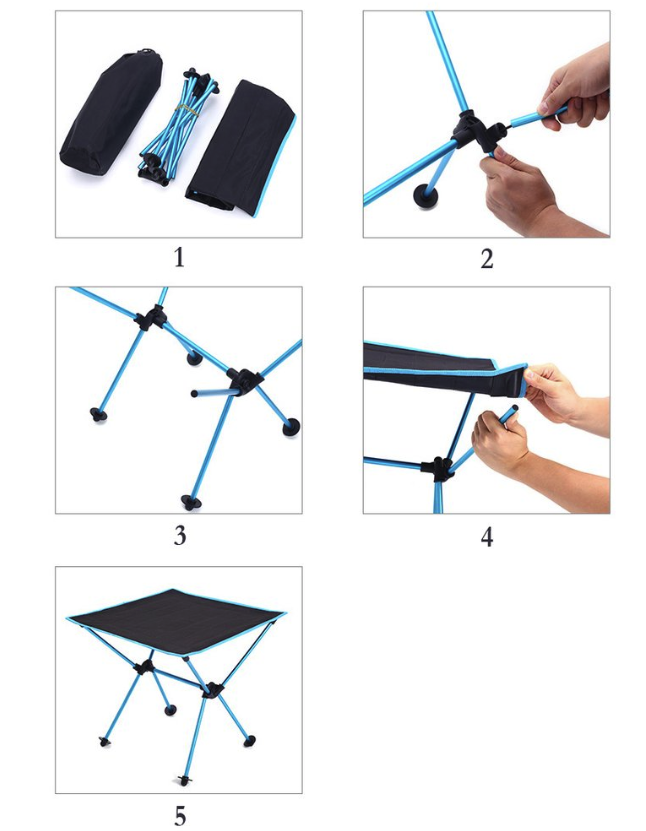 Compact Adventure Table in Oxford & Aluminum