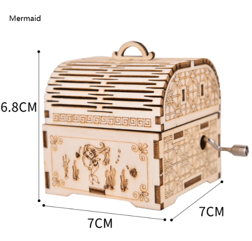 Creative Wooden Hand Music Box Puzzle Toy Kit
