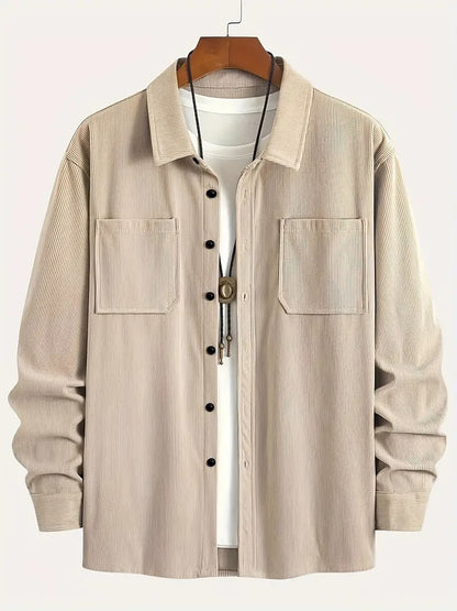 Men Spring Button Jacket Coat