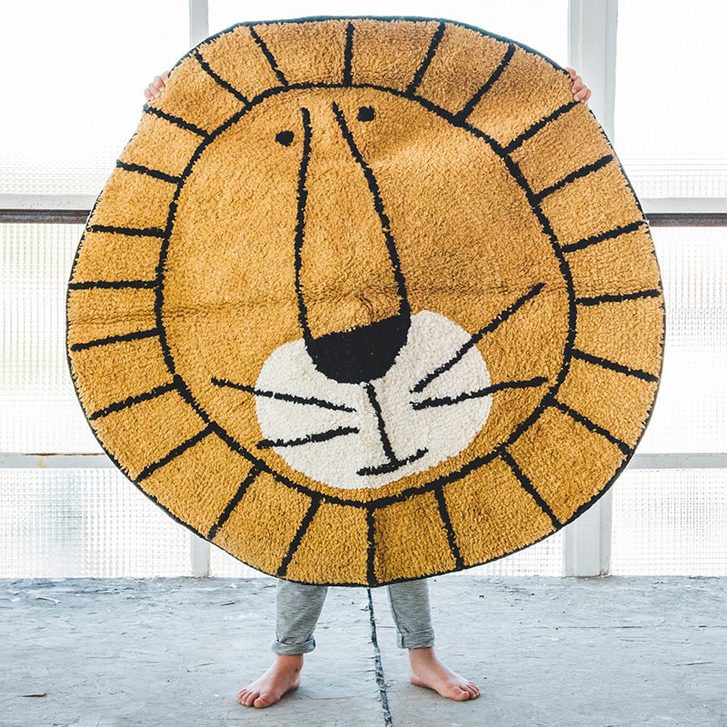 Adorable Kids' Cartoon Play Rug, Machine Washable