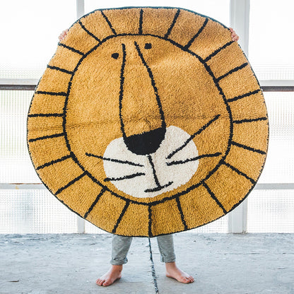 Adorable Kids' Cartoon Play Rug, Machine Washable