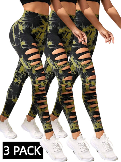 3 PACK Yoga Tie Dye Leggings