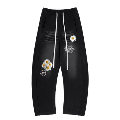"Daisy Dove" Sunfade Curved Blade Fleece Sweatpants