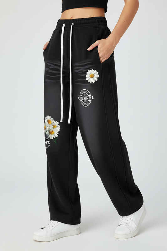 "Daisy Dove" Sunfade Curved Blade Fleece Sweatpants