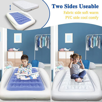 Inflatable Travel Bed for Kids with Safety Rails
