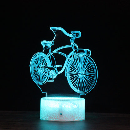 Creative RGB Remote Control 3D Bicycle LED Lamp