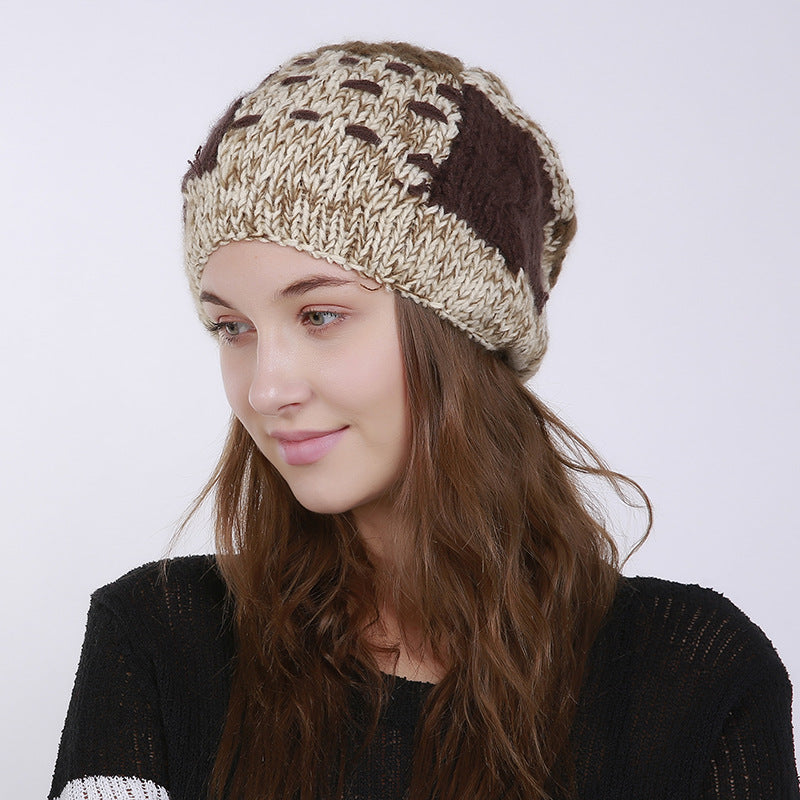 Wool Hat, Rabbit Fur Hat, Vintage Patch Hat