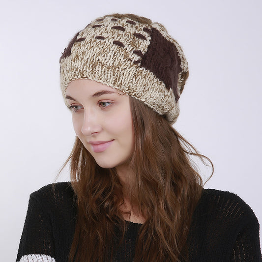 Wool Hat, Rabbit Fur Hat, Vintage Patch Hat