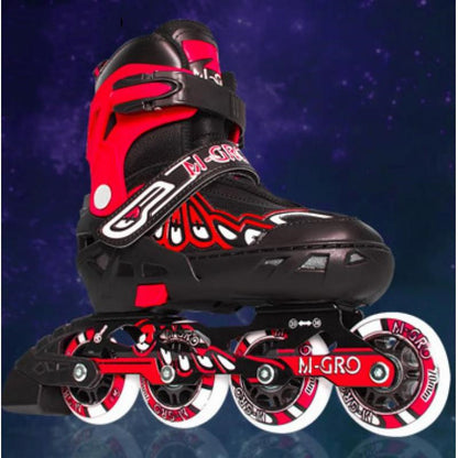 Children's Beginners Adjustable Flash Roller Skates