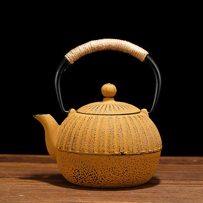Golden Half-Liter Cast Iron Teapot