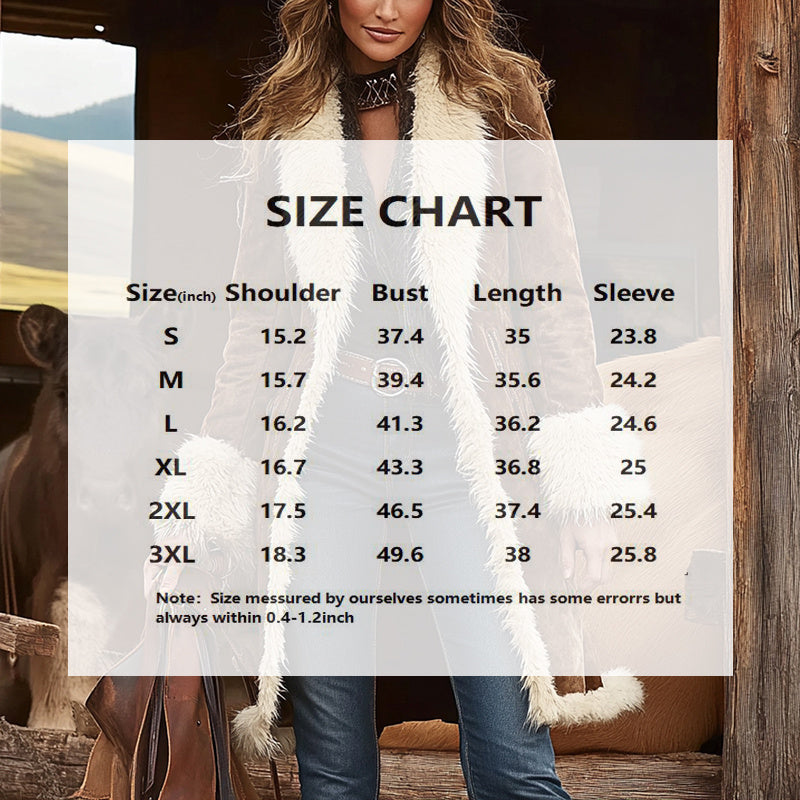 Women's Casual Vintage Long Trench Coat With Fur Collar