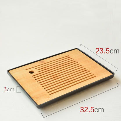 Bamboo Melamine Tea Tray for Japanese Kung Fu Tea Set
