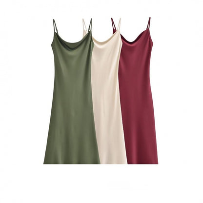 Women's Retro Solid Color Dress