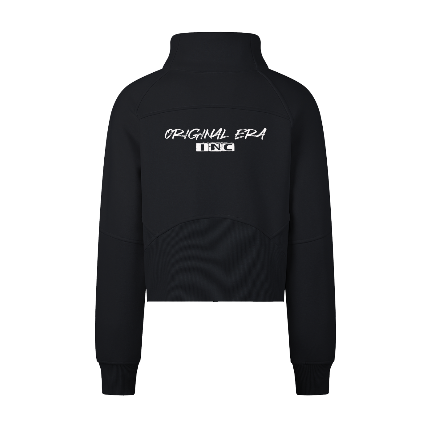 Accent Gold Cropped Half-Zip Sweatshirt