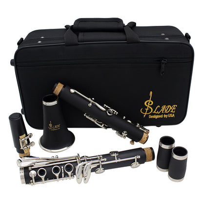 Clarinet Bakelite Nickel Plated Clarinet 17 Key -  Beginner Grade