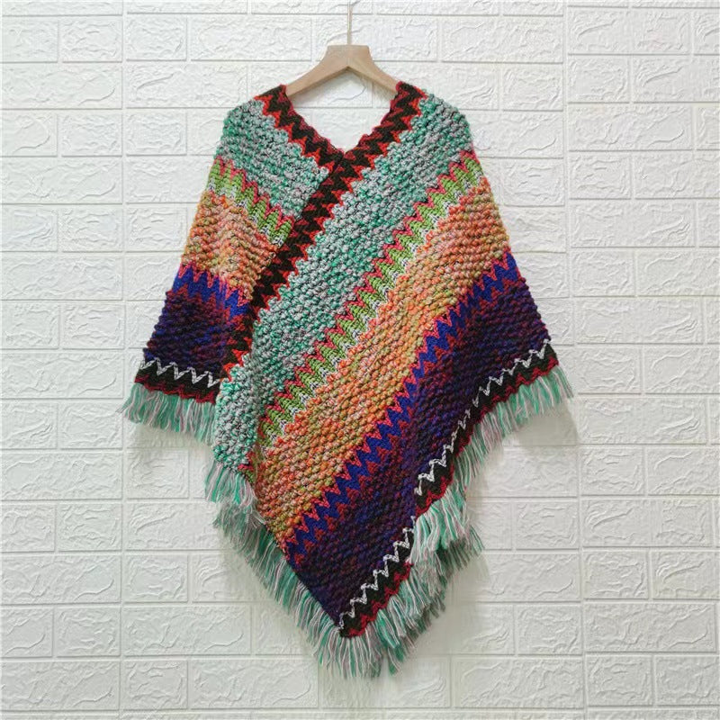 Yunnan Vintage Fringe Travel Shawl