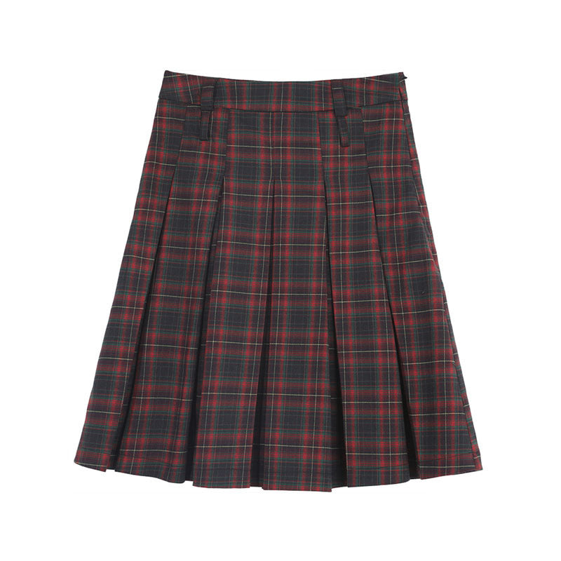 Women's High Waist Plaid Skirt