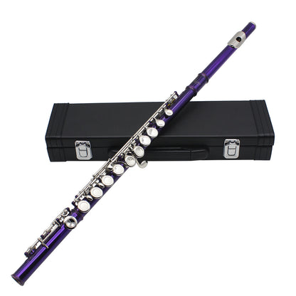 Flute 16 Holes Flute C Key White Copper Tube Body Leather Box Suitable For Beginners Grading Performance