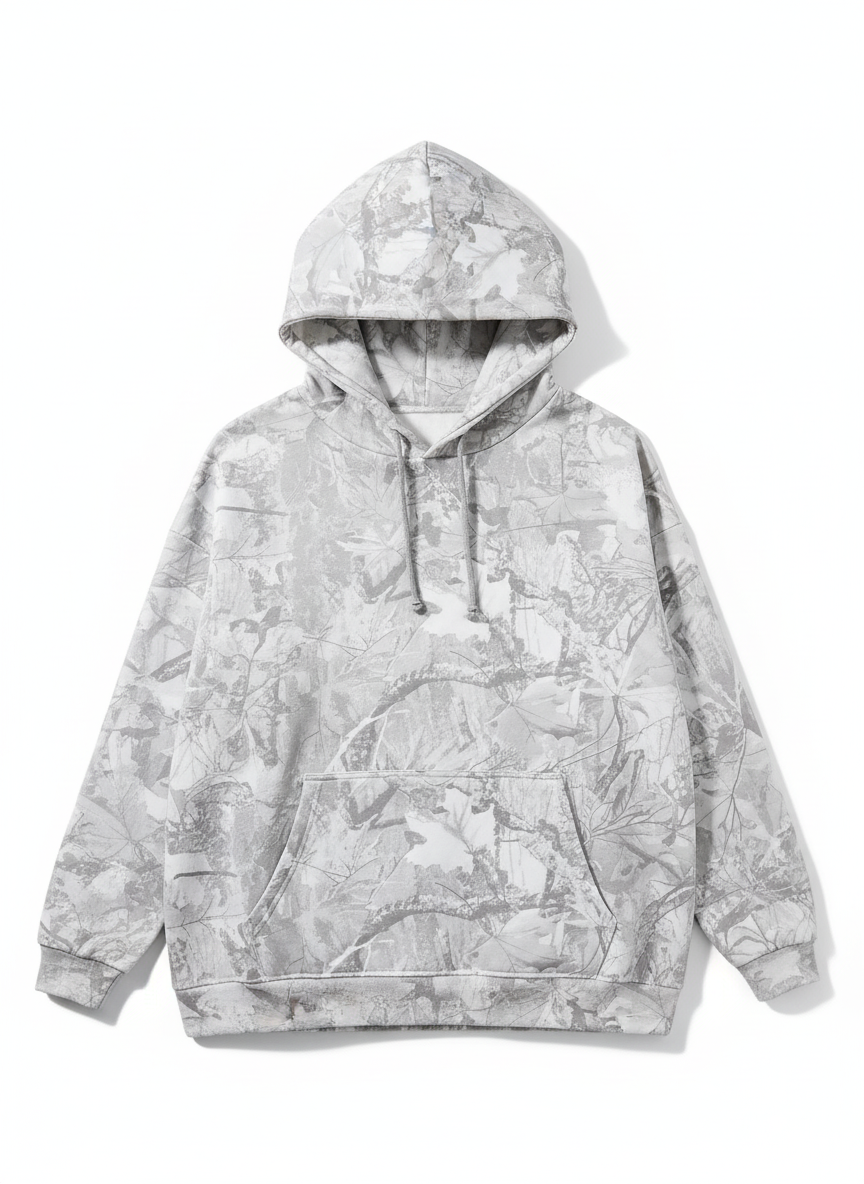 Women's Maple Leaf Print Hooded Sweatshirt