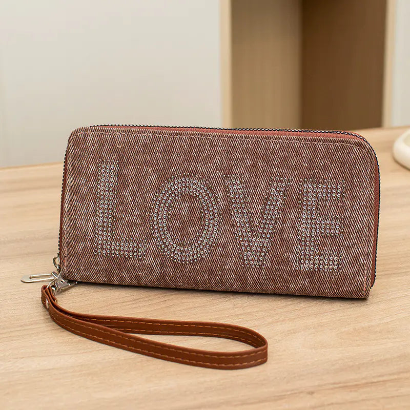 Elegant LOVE Pattern Multi-Slot Wallet